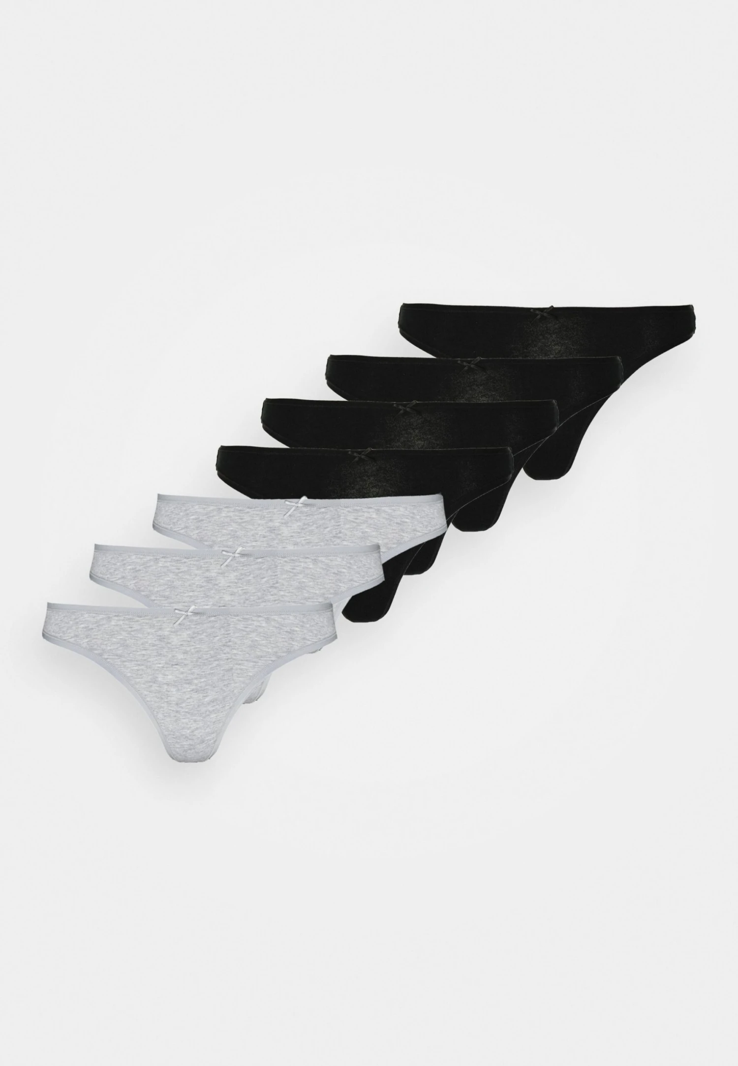 Anna Field Georgina 7Pp Thong Cotton - String - Black/Grey 7 Anna Field Georgina 7Pp Thong Cotton - String - Black/Grey - Afbeelding 5