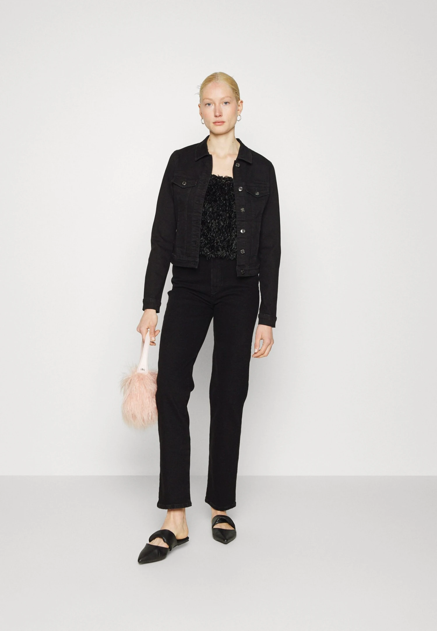 Straight Leg Jeans -Black Denim 4 Straight Leg Jeans -Black Denim - Afbeelding 2