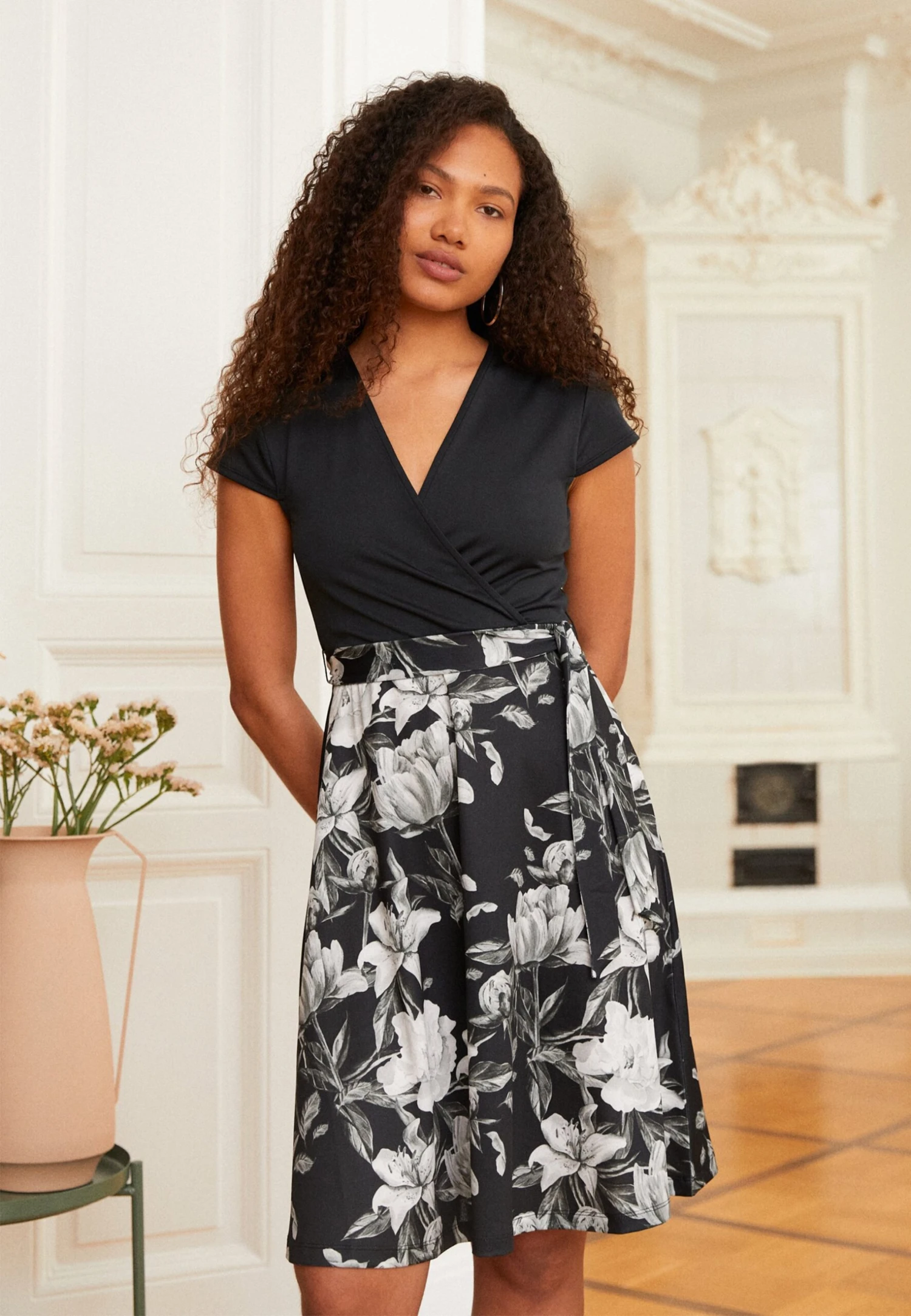 Anna Field Jerseyjurk - Black/Grey/White 3 Anna Field Jerseyjurk - Black/Grey/White