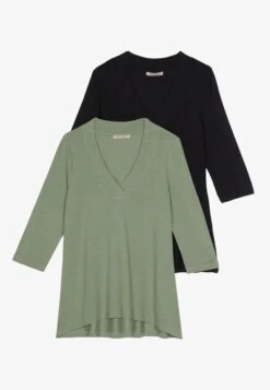 Anna Field 2 Pack - Longsleeve - Black/Light Green -Trendy Verkoop 159be9951e5349aa9ff19951fcd2d8f5