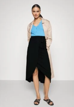 Anna Field Basic Wrap Over Midi Skirt- A-Lijn Rok - Black -Trendy Verkoop 264acaf8c7414ababd1c8ed4dc1432a7