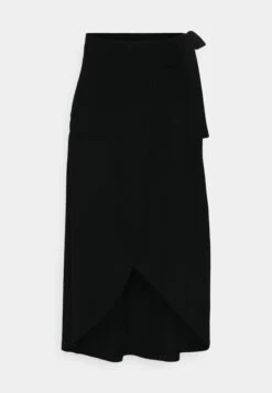 Anna Field Basic Wrap Over Midi Skirt- A-Lijn Rok - Black -Trendy Verkoop 279db1138765484094cab33f5c3878d4