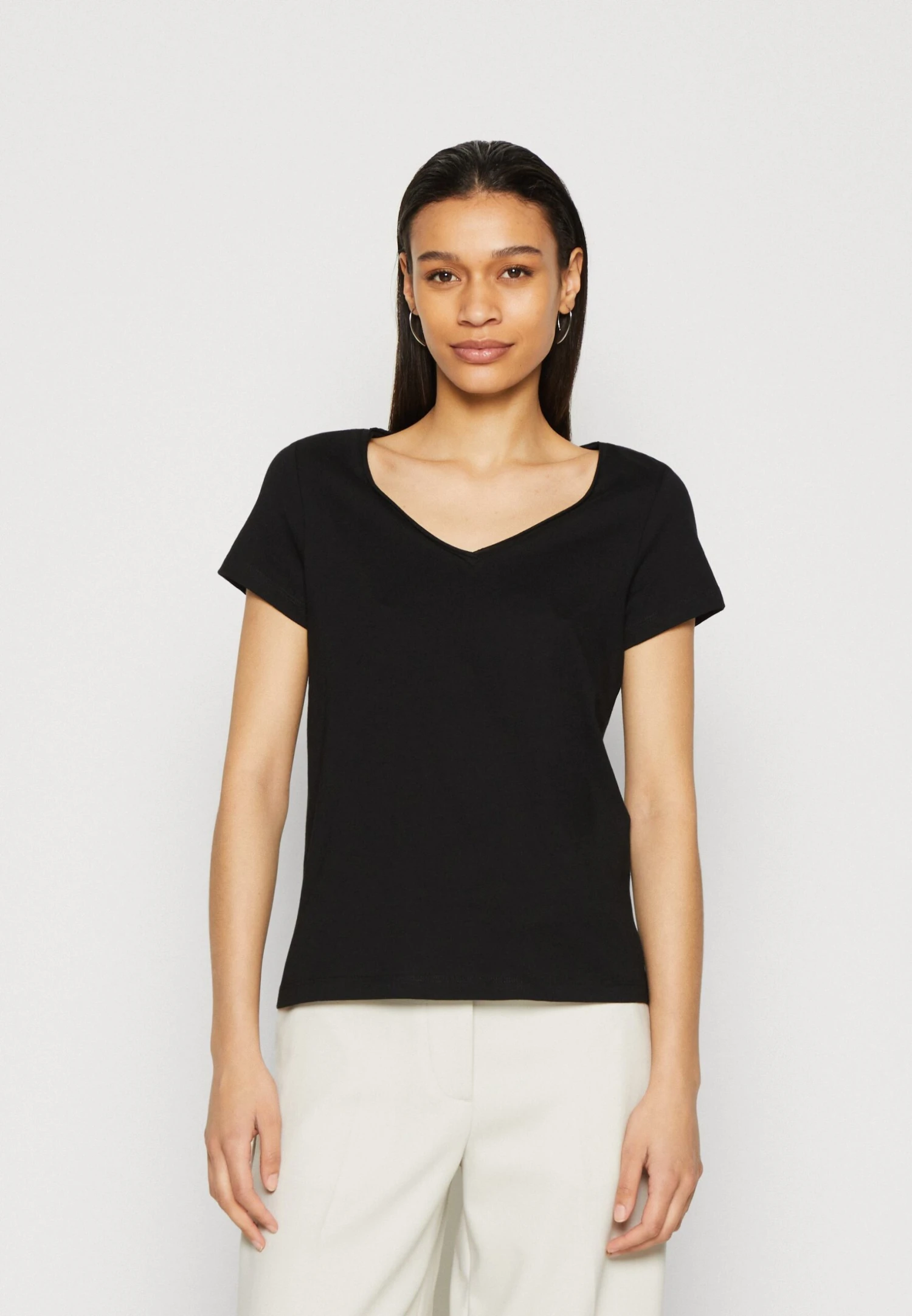 Anna Field 3 Pack- T-Shirt Basic - Black/White/Mottled Light Grey 4 Anna Field 3 Pack- T-Shirt Basic - Black/White/Mottled Light Grey - Afbeelding 2