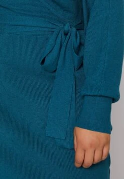 Wrap V Ausschnitt Mini Strickkleid Mit Gürtel - Gebreide Jurk - Teal 11 Wrap V Ausschnitt Mini Strickkleid Mit Gürtel - Gebreide Jurk - Teal -Trendy Verkoop 3a021df5f88c4e948e46ea59bbaabd47