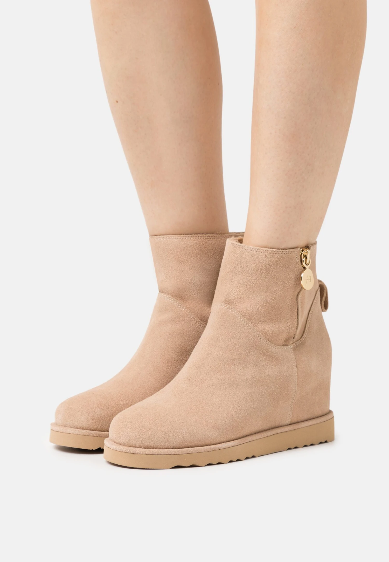 Anna Field Leather Winter Boot - Korte Laarzen - Beige 3 Anna Field Leather Winter Boot - Korte Laarzen - Beige
