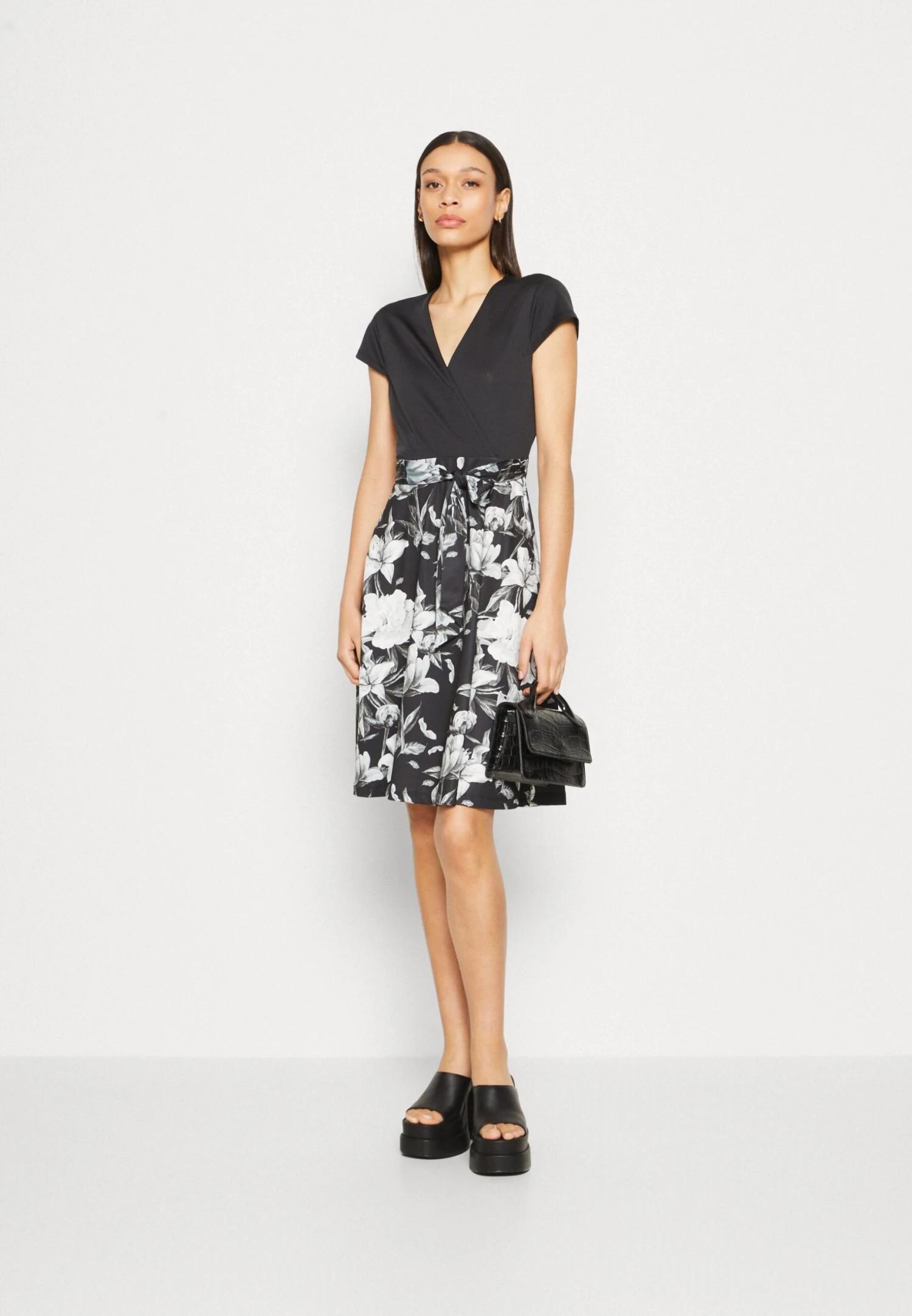 Anna Field Jerseyjurk - Black/Grey/White 7 Anna Field Jerseyjurk - Black/Grey/White - Afbeelding 5