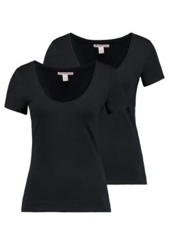 Anna Field 2 Pack - T-Shirt Basic - Black -Trendy Verkoop 626abfe4c856419c8d89299736aecf07