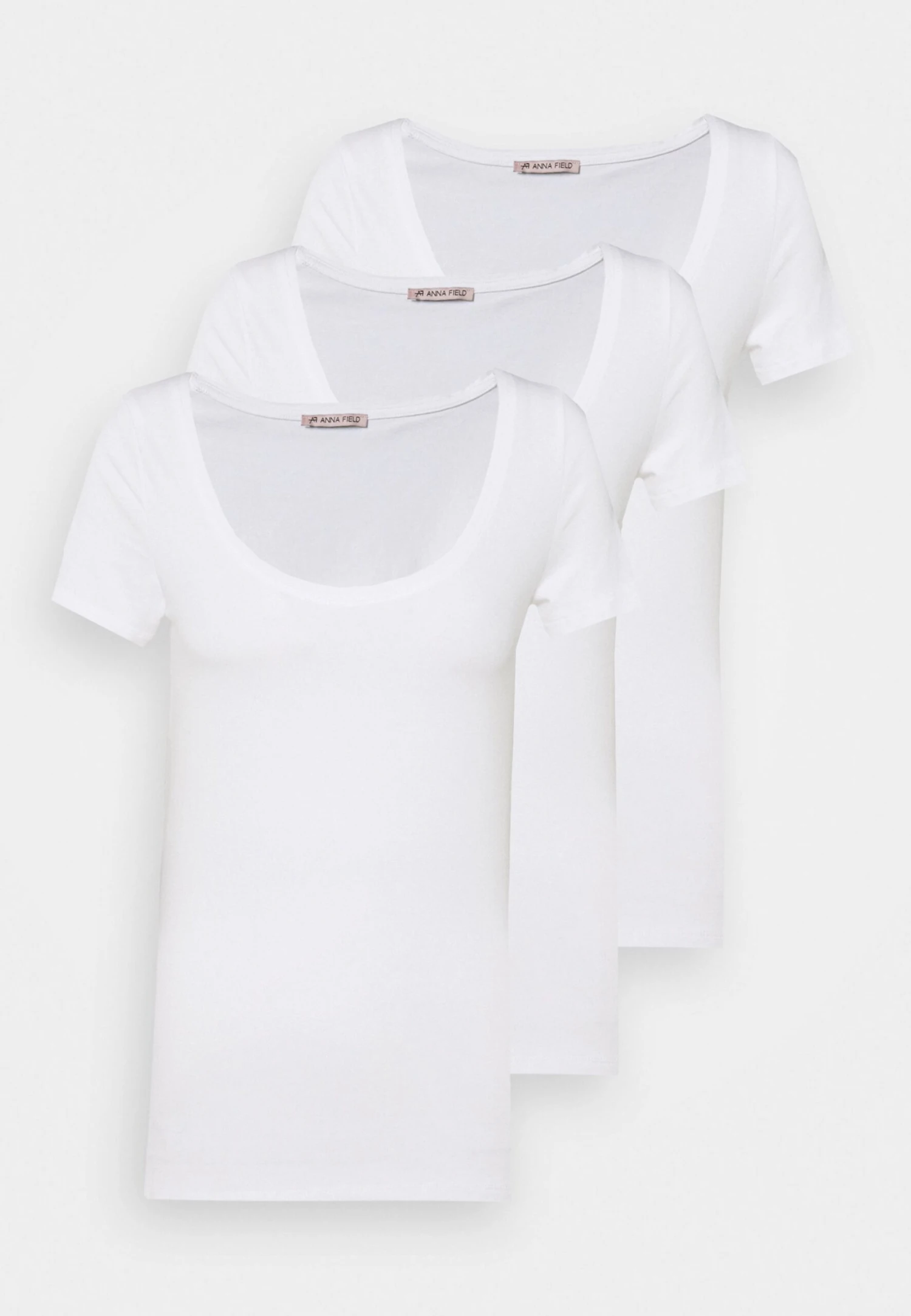 Anna Field 3 Pack - T-Shirt Basic - White 7 Anna Field 3 Pack - T-Shirt Basic - White - Afbeelding 5