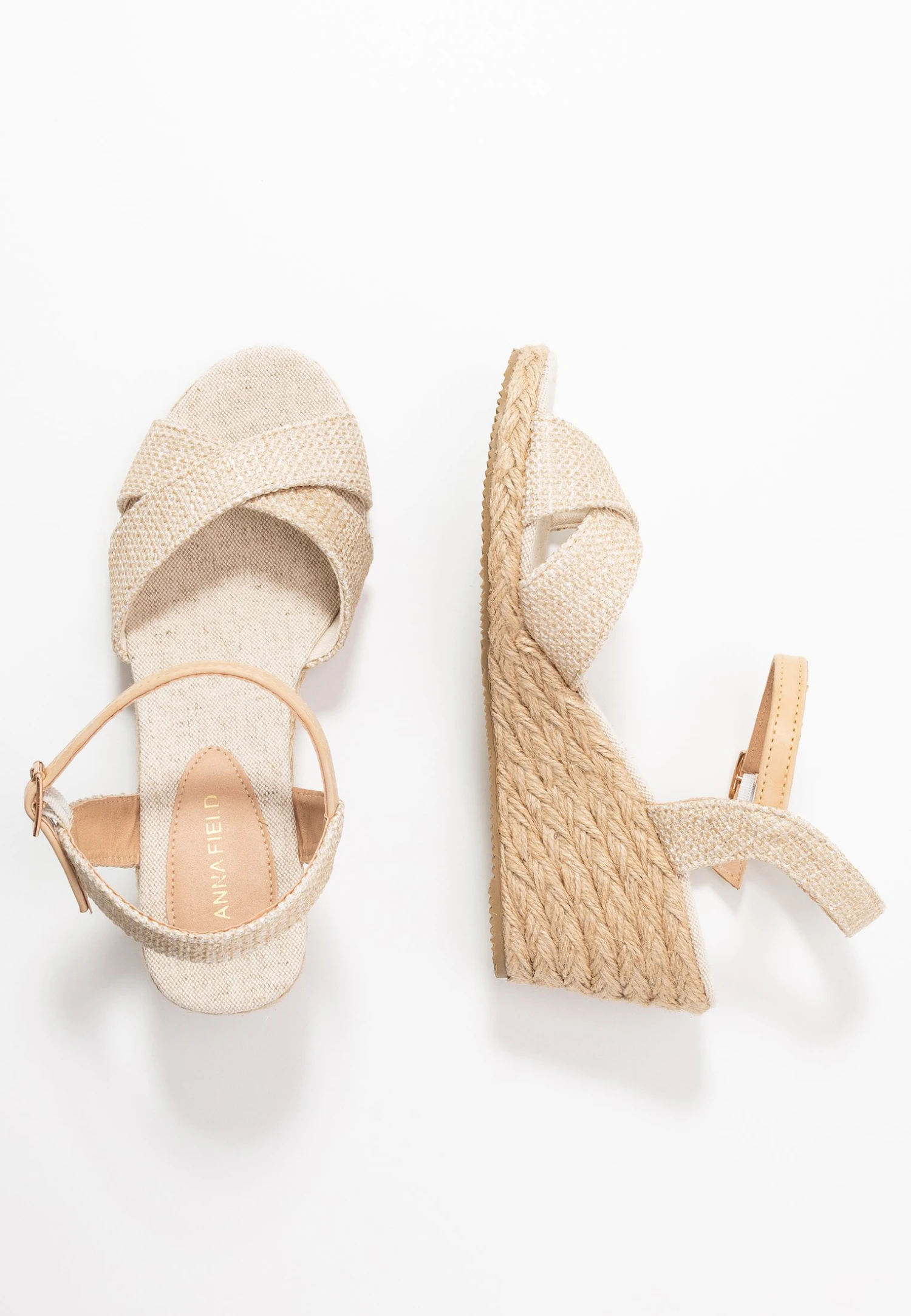 Anna Field Sandalen Met Sleehak - Beige 6 Anna Field Sandalen Met Sleehak - Beige - Afbeelding 4