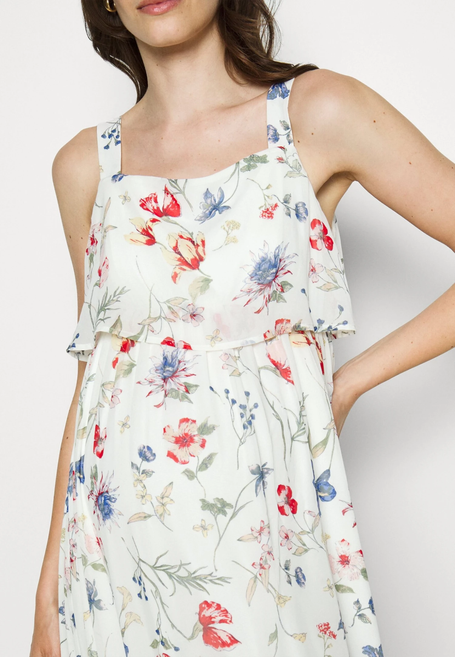 Woven Mama Maxi Dress Nursing Function- Maxi-Jurk - White/Red 8 Woven Mama Maxi Dress Nursing Function- Maxi-Jurk - White/Red - Afbeelding 6