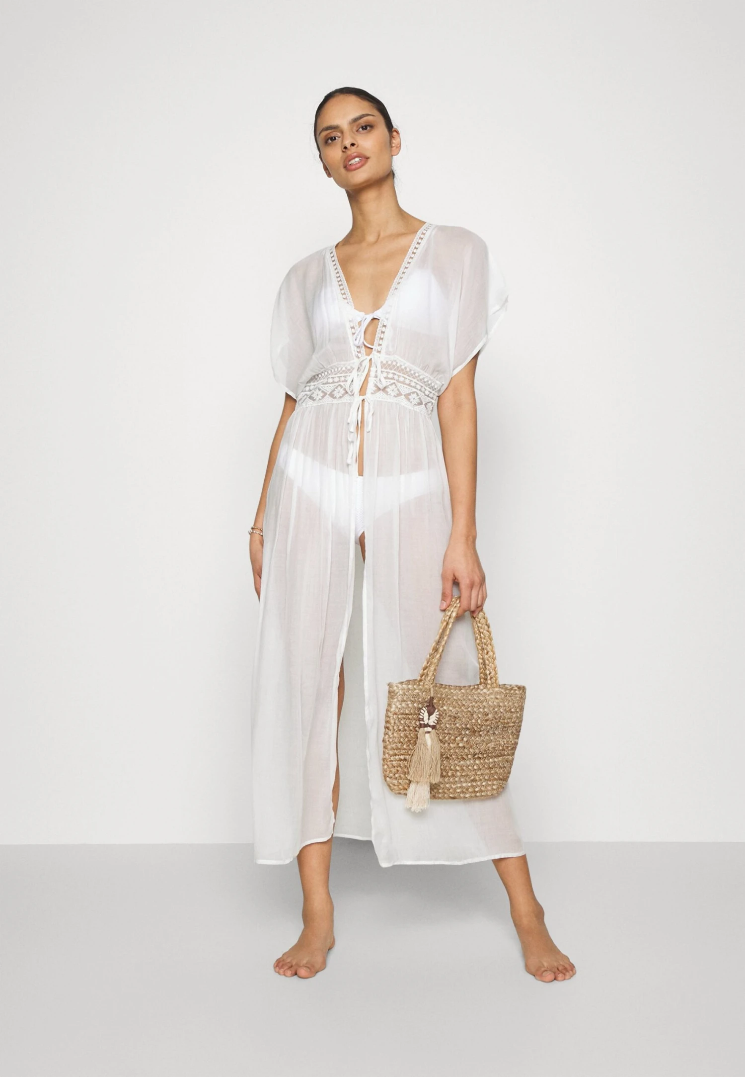 Anna Field Embroidered Cover Up/ 802 - Black - Strandaccessoire - 001 - White 4 Anna Field Embroidered Cover Up/ 802 - Black - Strandaccessoire - 001 - White - Afbeelding 2