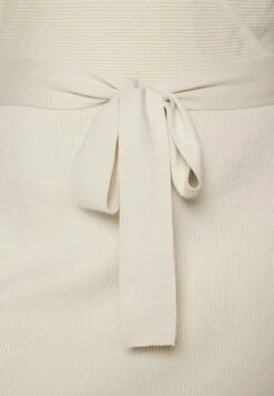 Wrap V Ausschnitt Mini Strickkleid Mit Gürtel - Gebreide Jurk - Off White -Trendy Verkoop faacffd8bec14c42822bb0d268374b4e